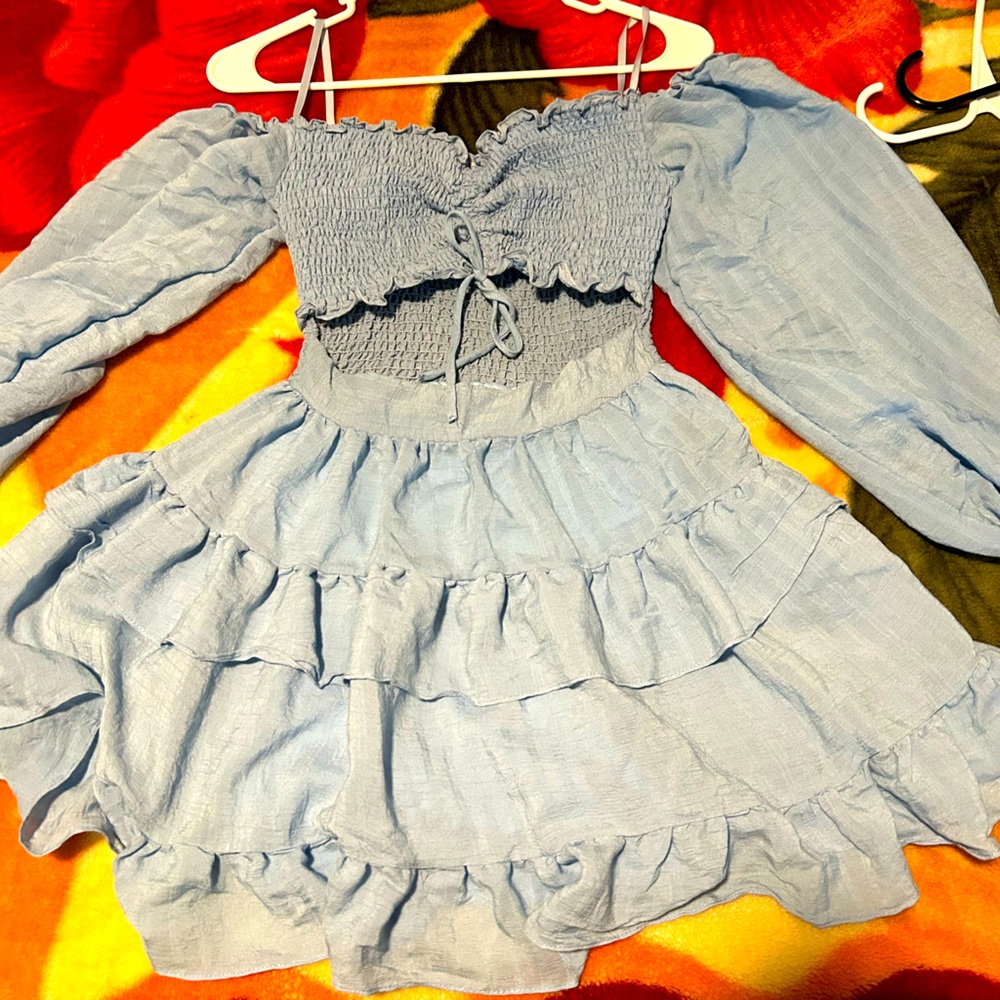 blue mini dress